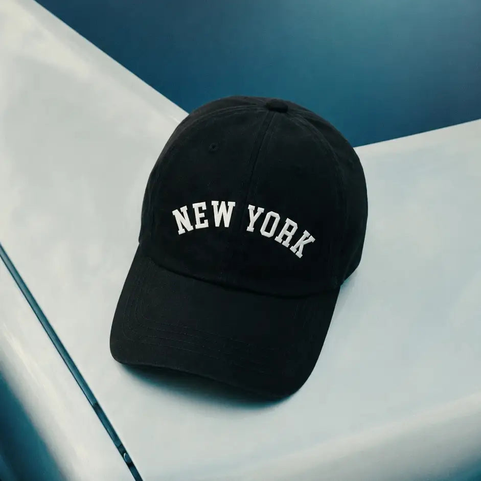 New York Solid Cotton Hat Washed Black | Friends Nyc