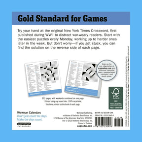 New York Times Crossword Page a Day Calendar 2026 Brain