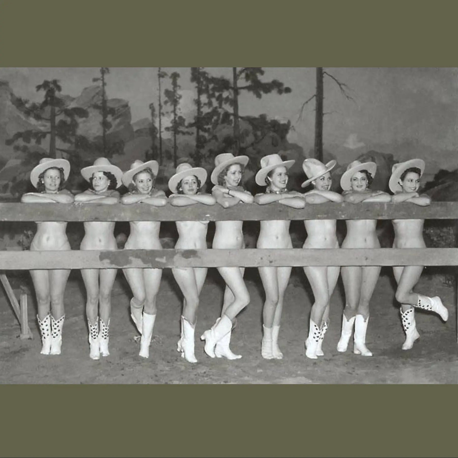 Nude Cowgirls by Fence Postcard Fip | Friends Nyc Brooklyn