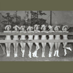 Nude Cowgirls by Fence Postcard Fip | Friends Nyc Brooklyn