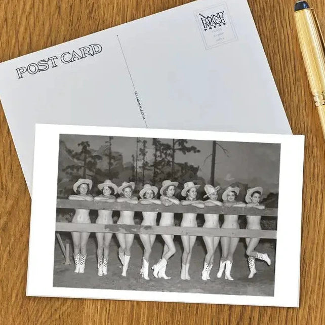 Nude Cowgirls by Fence Postcard Fip | Friends Nyc Brooklyn
