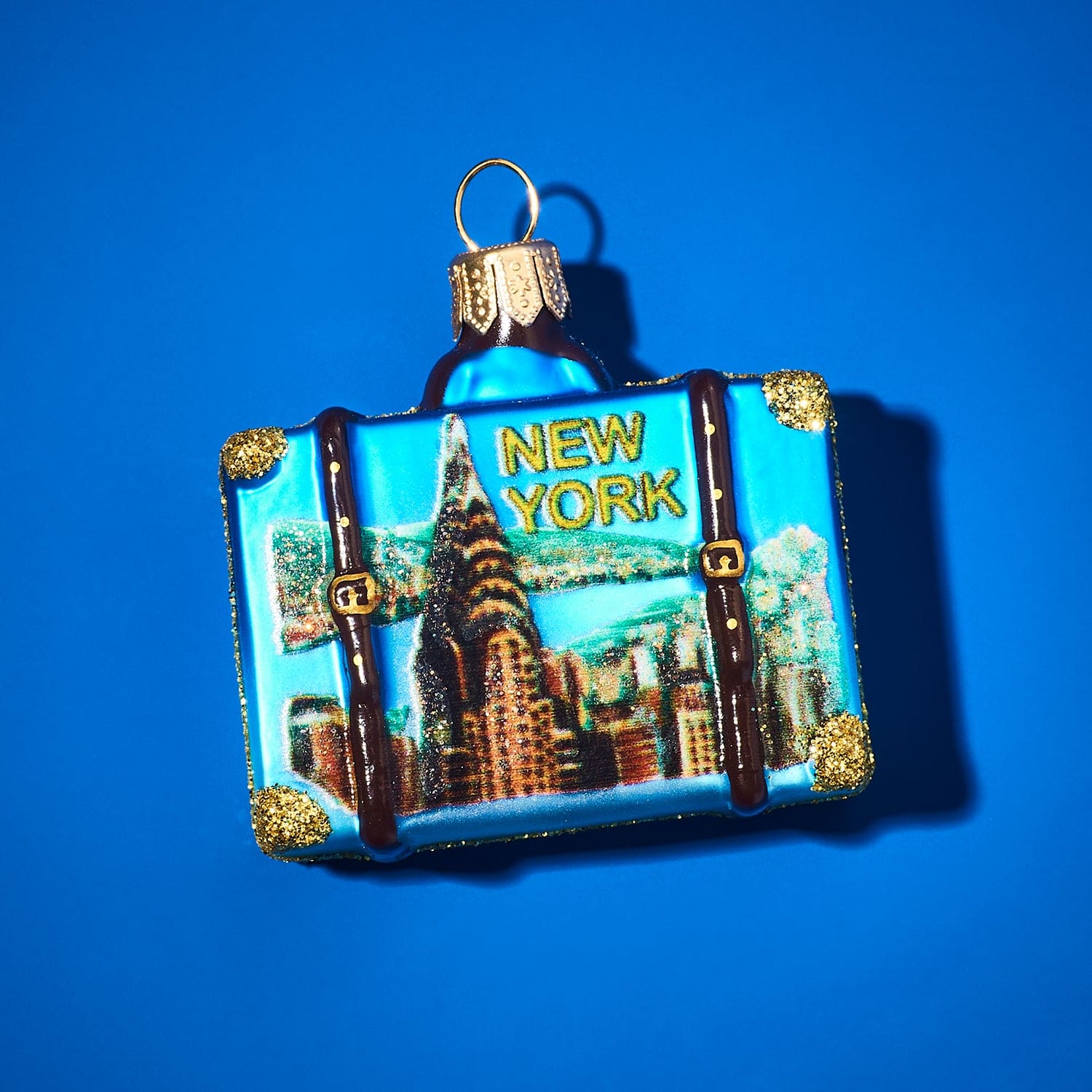 Nyc Luggage Ornament Boxed - Christmas Ornament - Glass