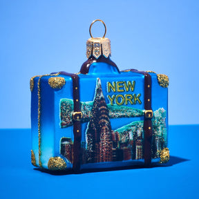 Nyc Luggage Ornament Boxed - Christmas Ornament - Glass