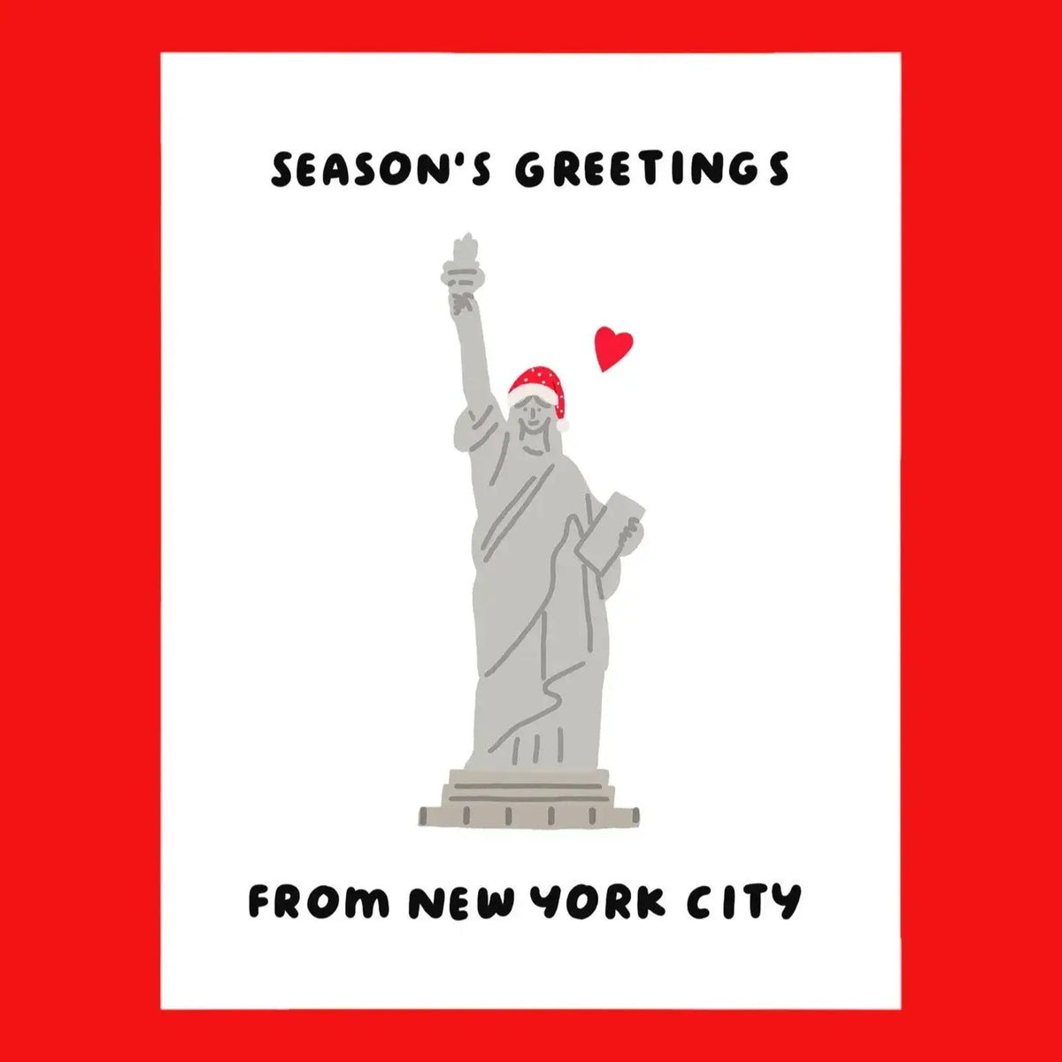 Nyc Statue of Liberty Holiday Card | Friends Brooklyn Ny