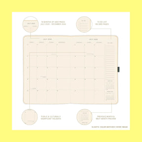 Olive Hardbound Planner 2026 Calendar26 Fake Food Green Tea