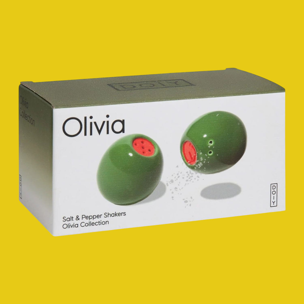 Olivia Olive Salt & Pepper Shakers - Ceramic Kitchen