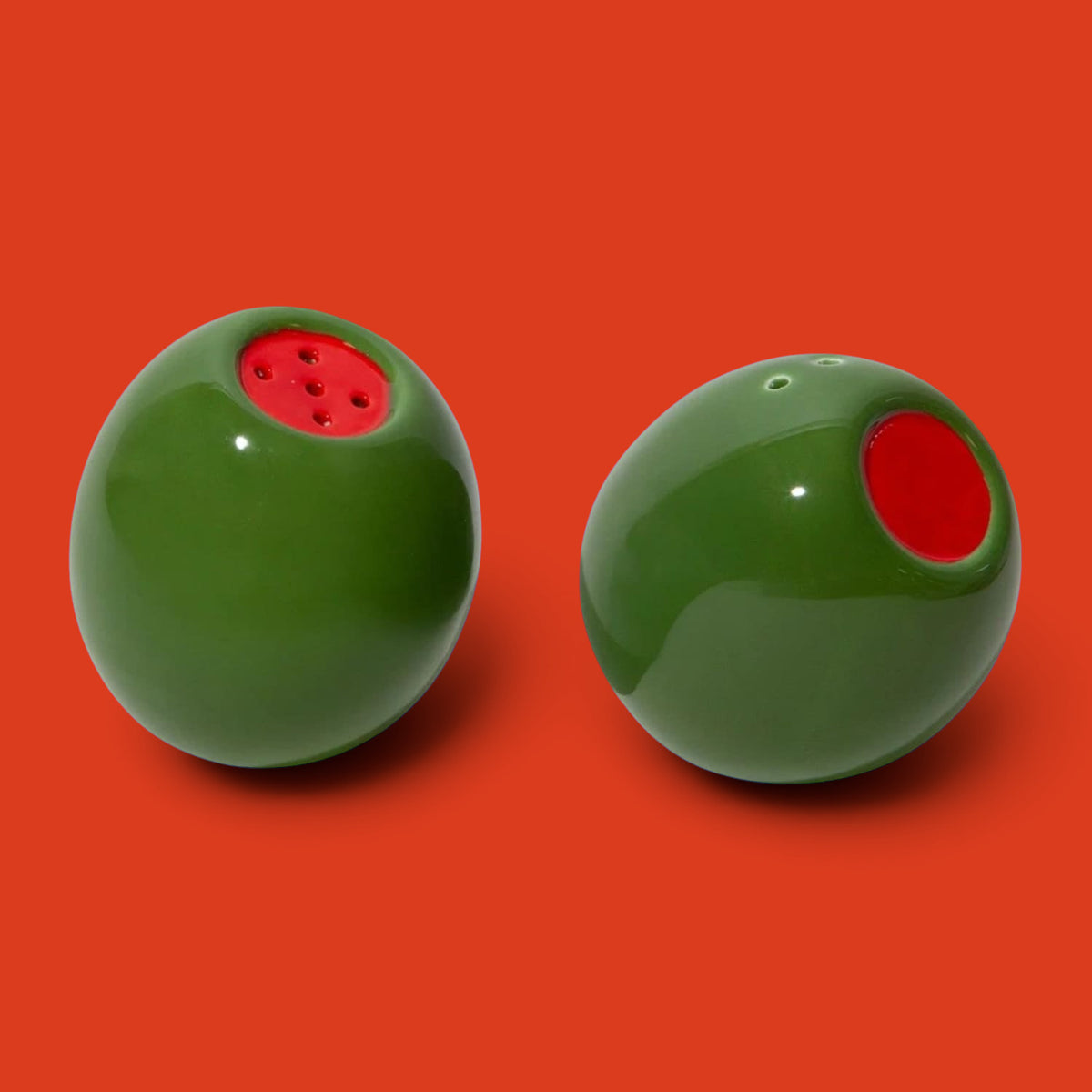 Olivia Olive Salt & Pepper Shakers - Ceramic Kitchen