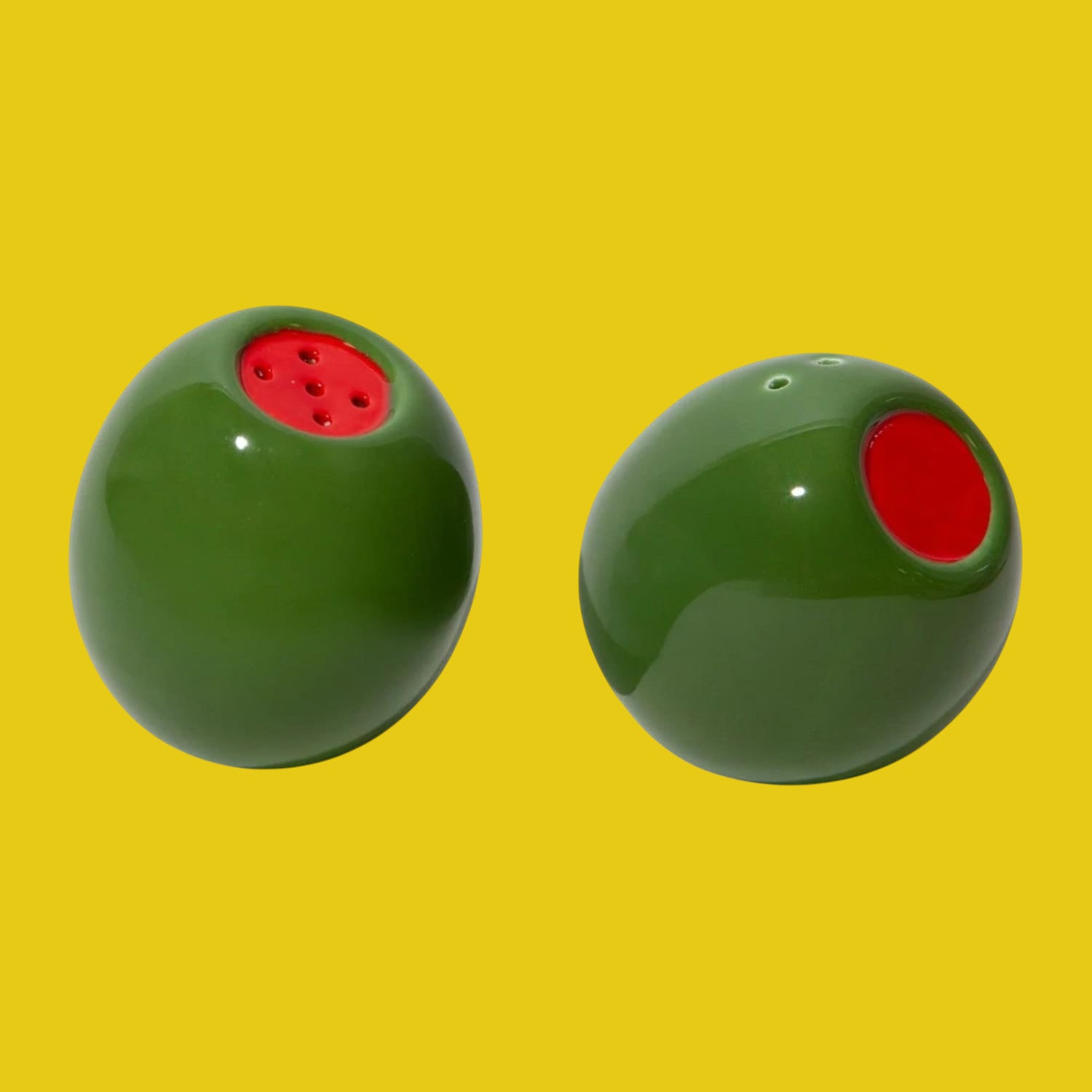 Olivia Olive Salt & Pepper Shakers - Ceramic Kitchen