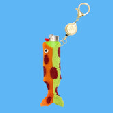 Orange Beaded Fish Lighter Holder Bag Charm Bag Charm