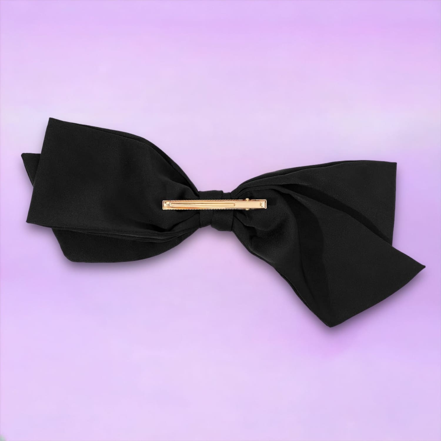 Oversized Bow Clip - Black Cute Hair Accessories Hats