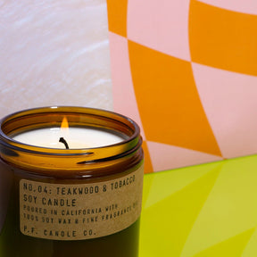 P.f. Candle Co. Large - Teakwood & Tobacco Candle - Candles 