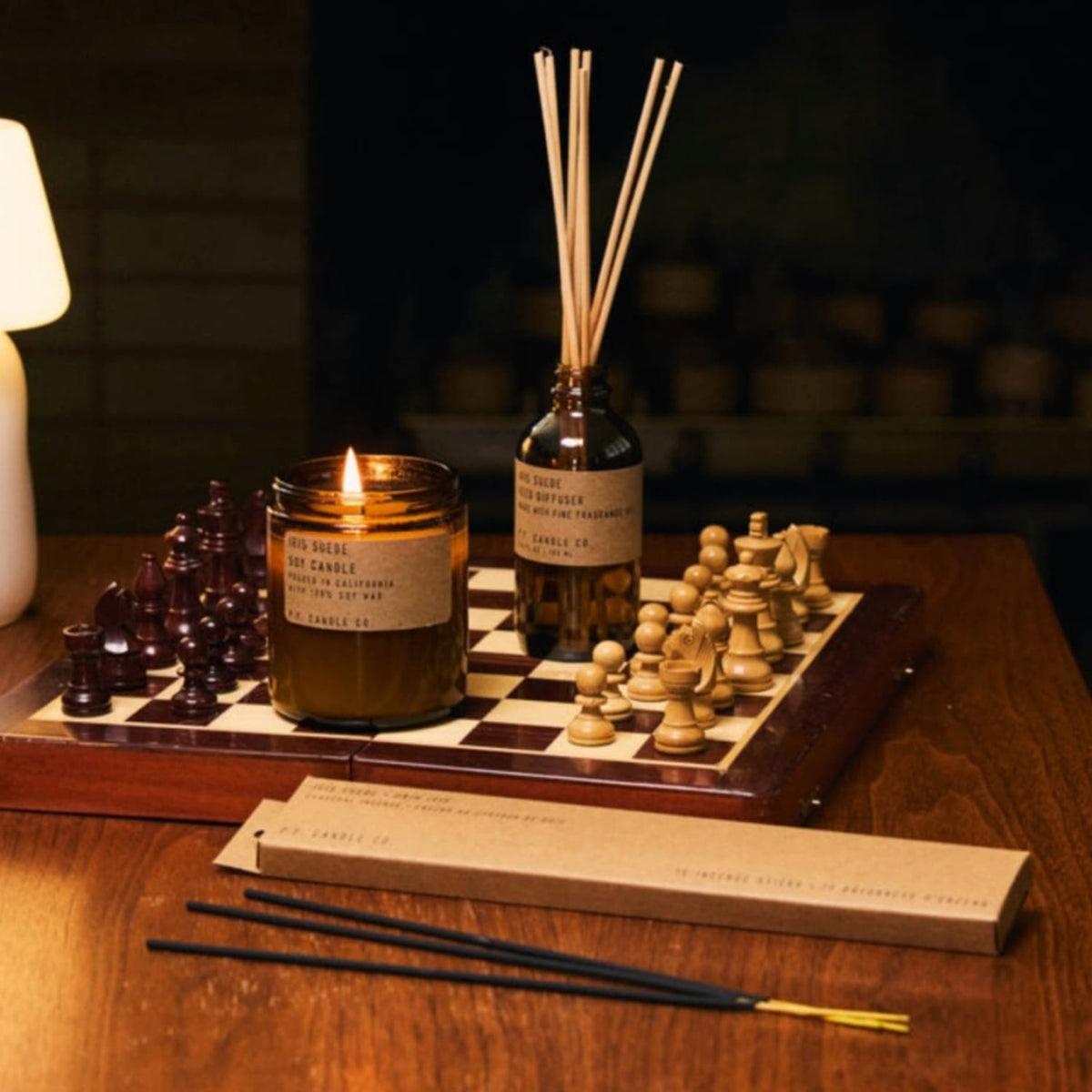 P.f. Candle Co. - Iris Suede Candle - Xdiscountable