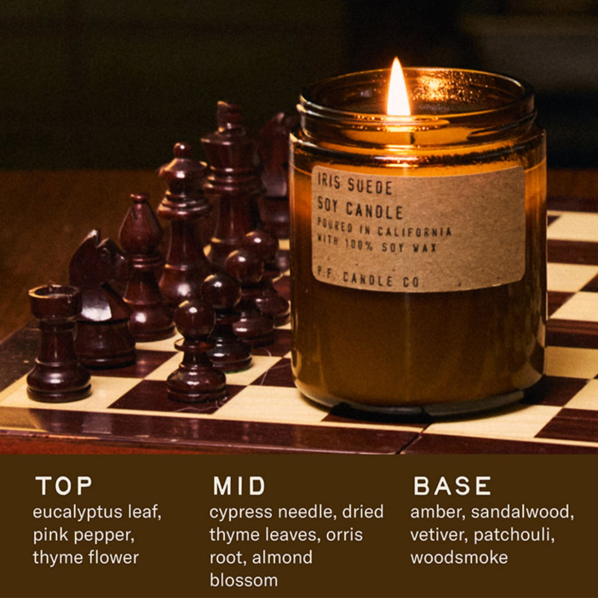 P.f. Candle Co. - Iris Suede Candle - Xdiscountable