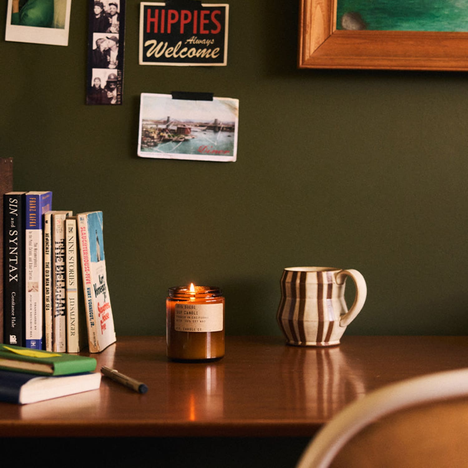 P.f. Candle Co. Iris Suede – Standard Candle Candle - Made