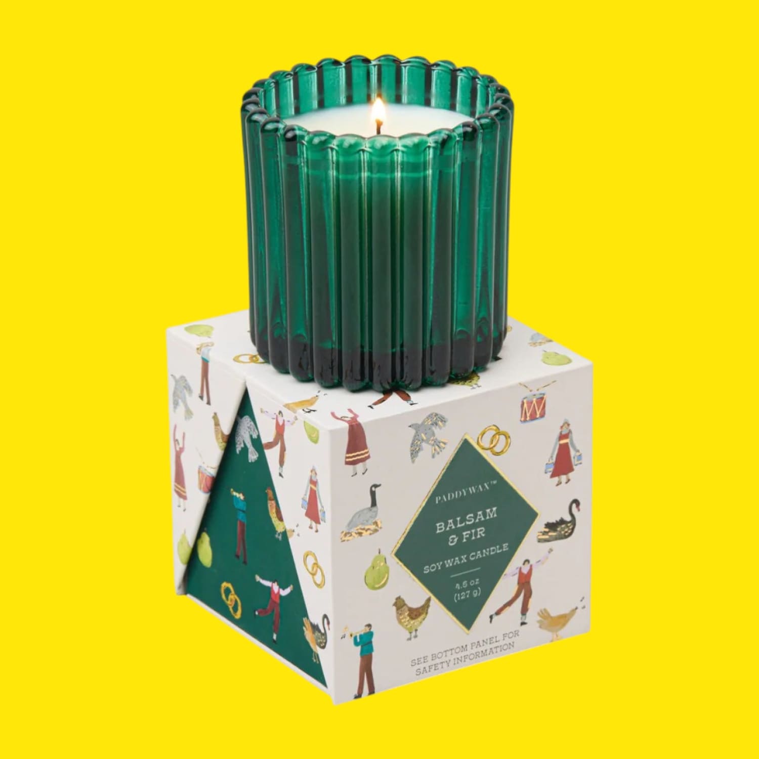 Tinted Glass in Holiday Merry Box Candle - Christmas