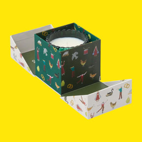 Tinted Glass in Holiday Merry Box Candle - Christmas