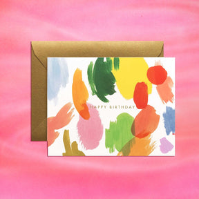 Paint Palette Birthday Greeting Card Art - Birthday - Card -