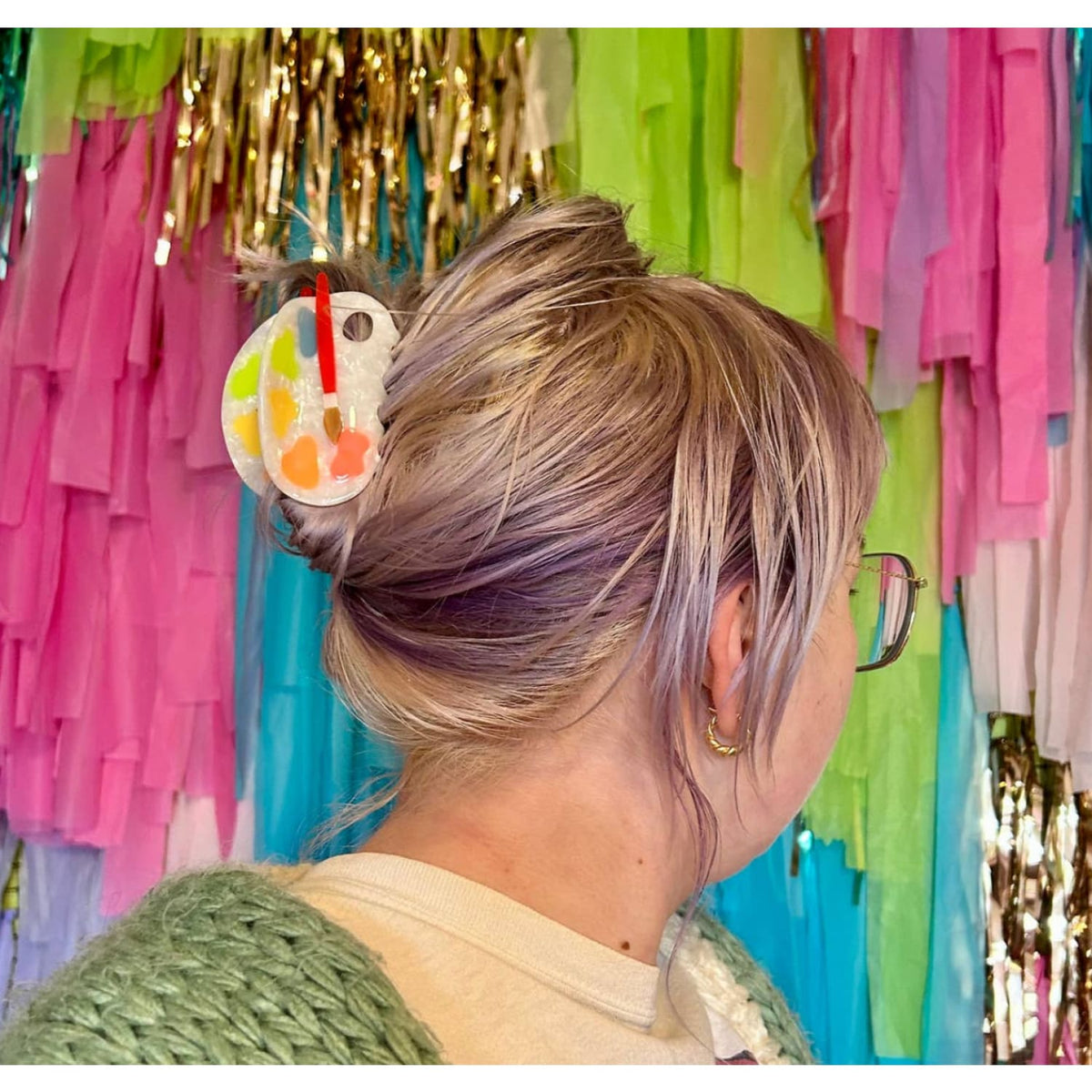 Paint Palette Hair Claw Artist Made Cute Hair Clip
