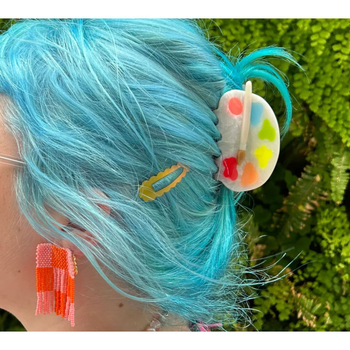 Paint Palette Hair Claw Artist Made - Cute Hair Clip - Claw
