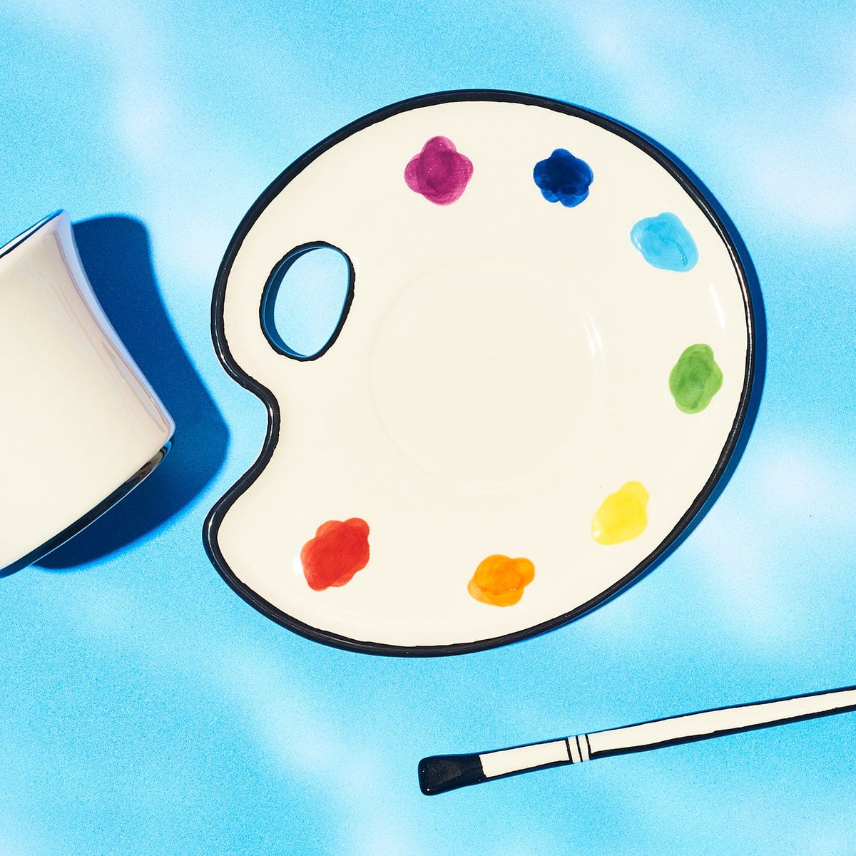 Artist’s Palette Teacup Saucer Df8829 Kitchen And Drink
