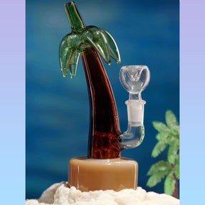 Palm Tree Glass Bong Aesthetic Bong - Cool - For Dad Gifts