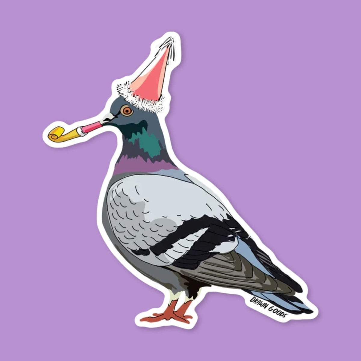 Party Pigeon Sticker Animal - Novelty - Bird - Birthday