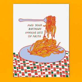 Pasta Happy Birthday Greeting Card A2 - Gifts - Greeting