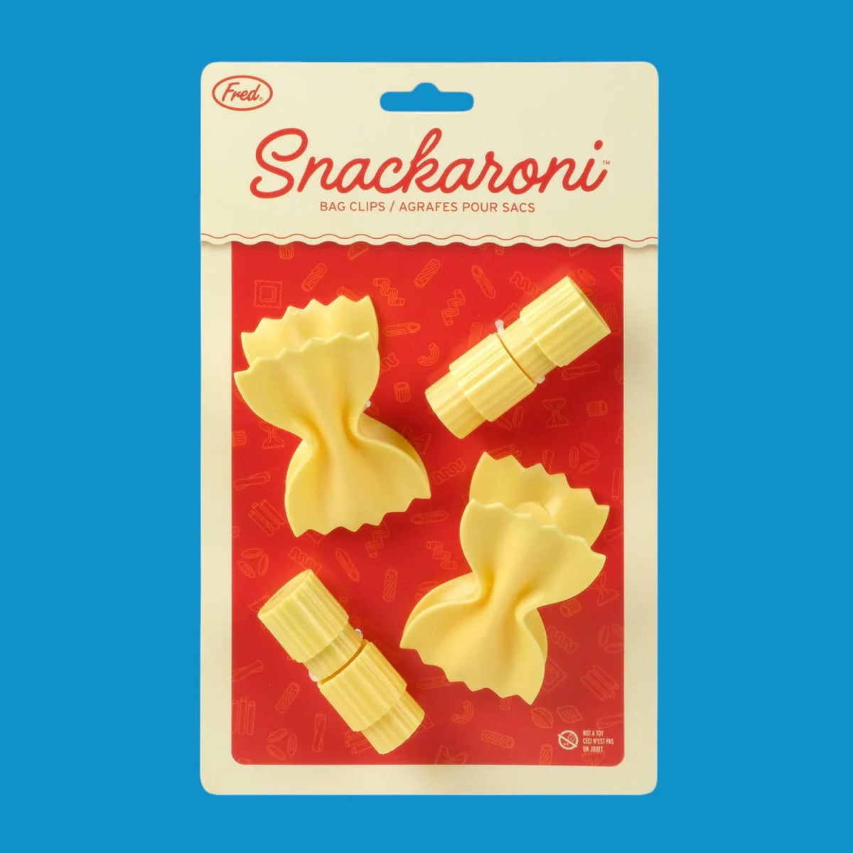 Pasta Snackeroni Bag Clips Fake Food - Novelty - Foodie