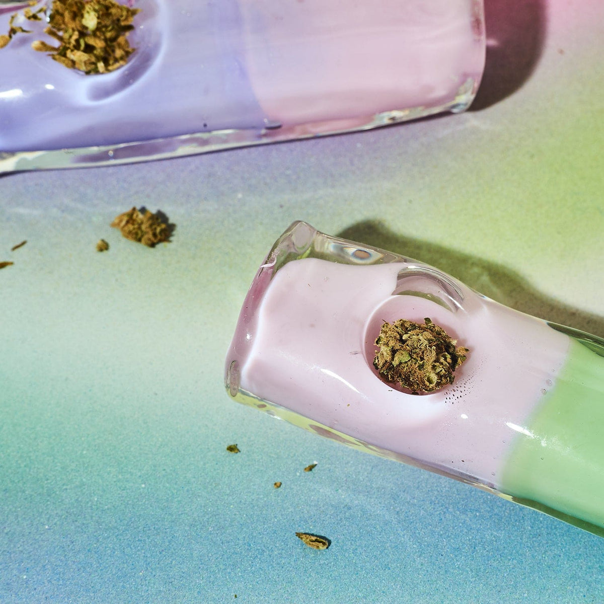 Pastel Brick Hand Pipe Cg-107 0722 - Q222 - Smoke