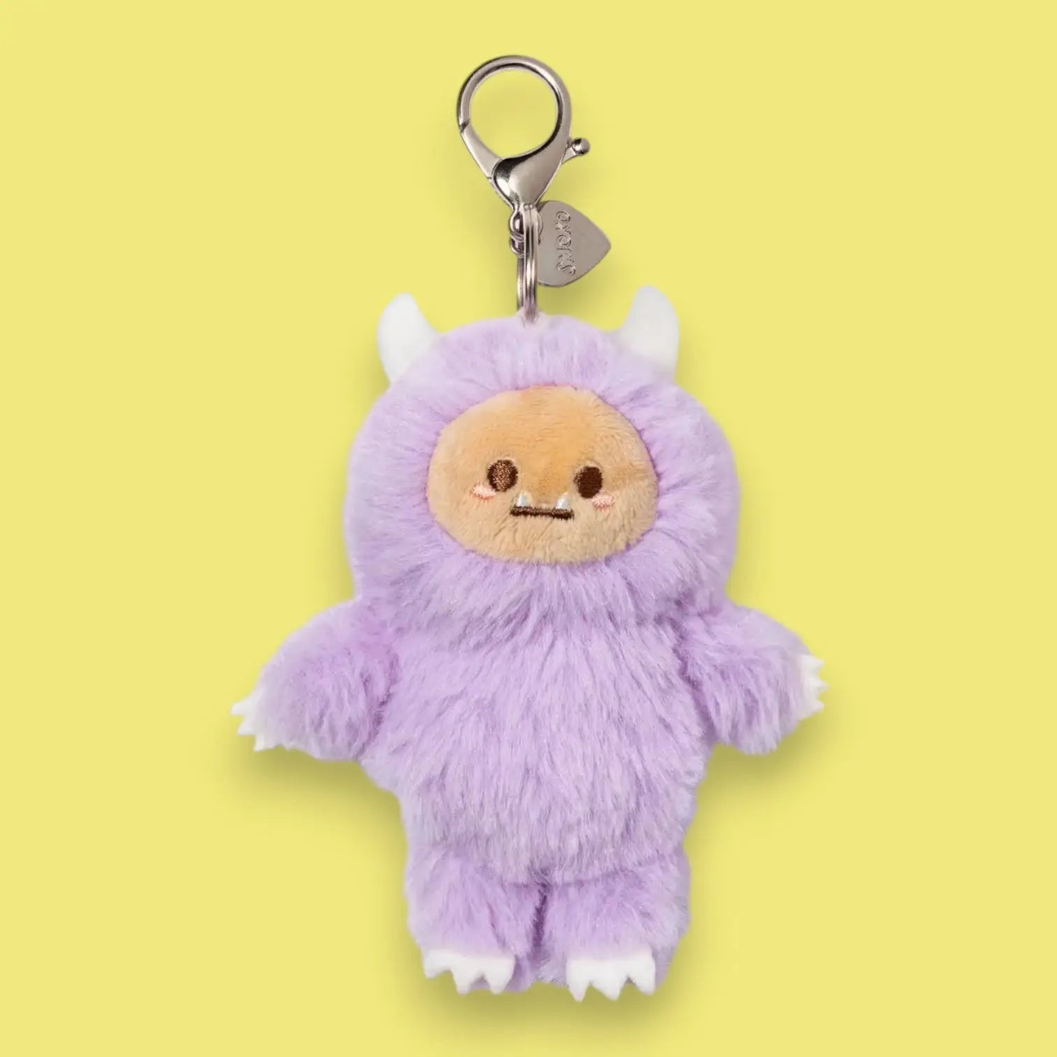 purple plush bag charm