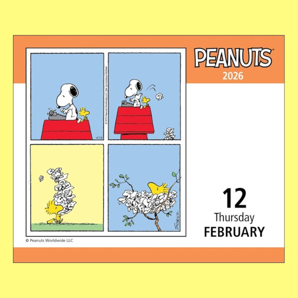 Peanuts 2026 Day to Calendar Calendar Calendar26 Cartoons