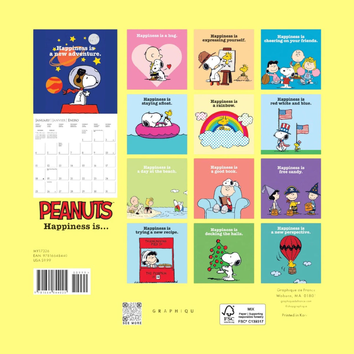 Peanuts Happiness Mini Calendar 2026 Calendar Calendar26