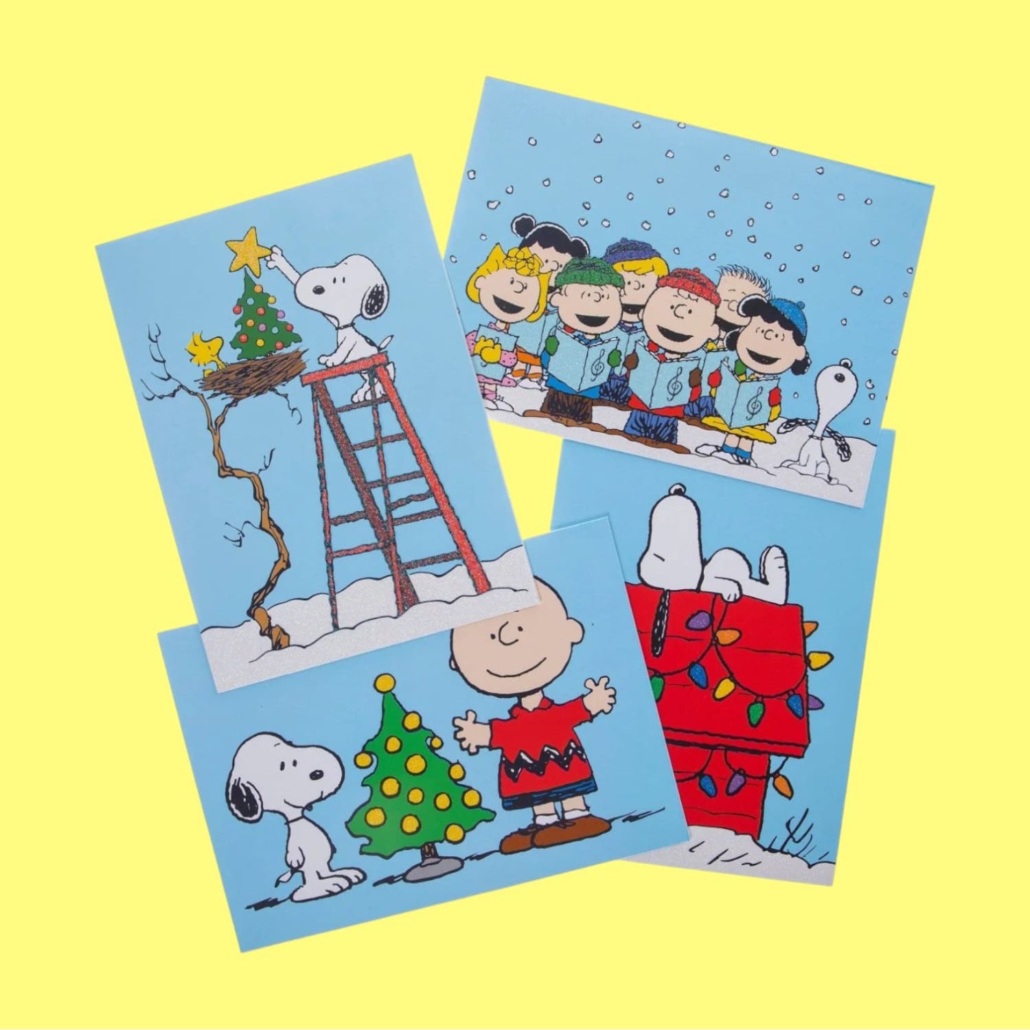 Peanuts Holiday Boxed Assorted Greeting Cards Cartoon