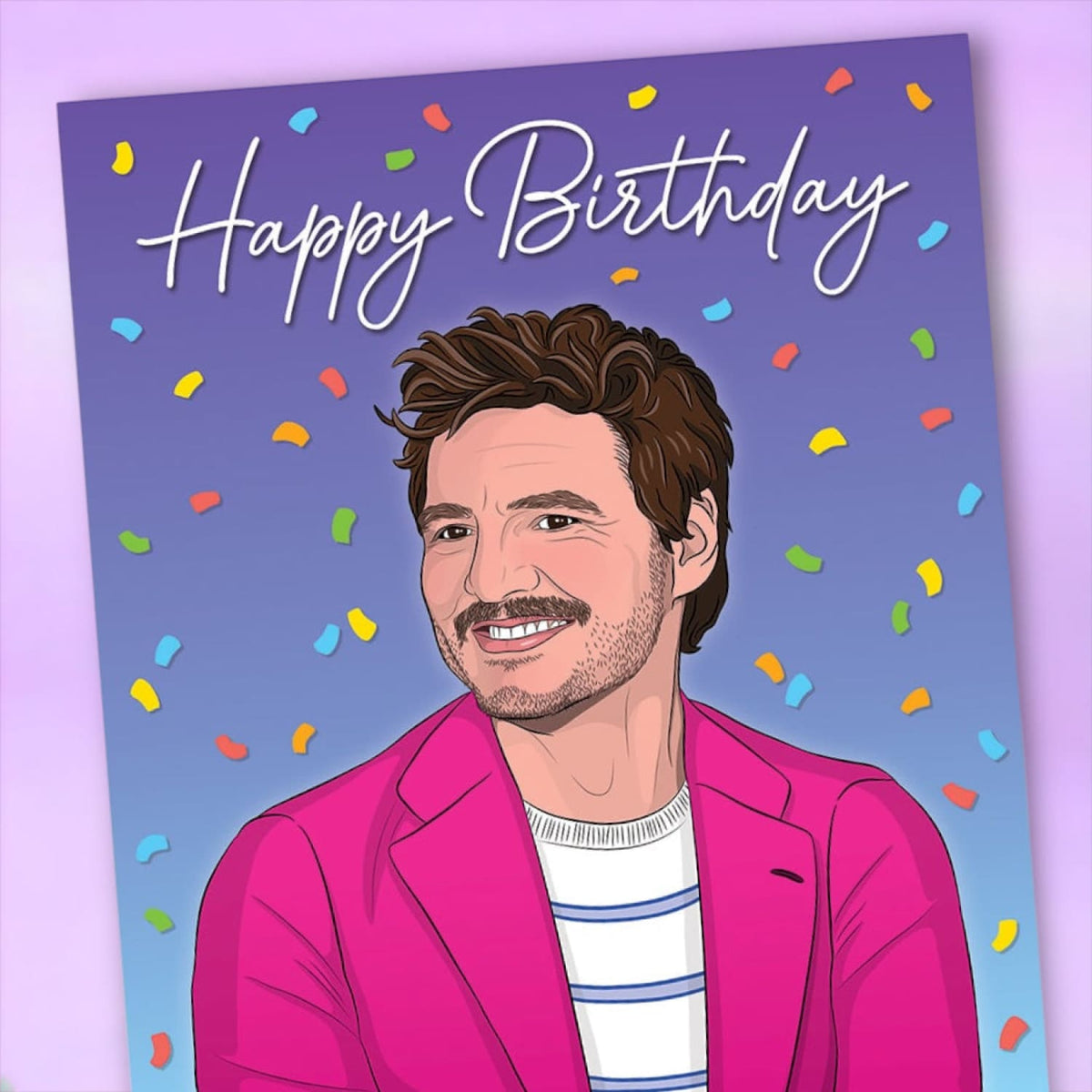 Pedro Pascal Birthday Greeting Card - Gift Celeb Obsessed