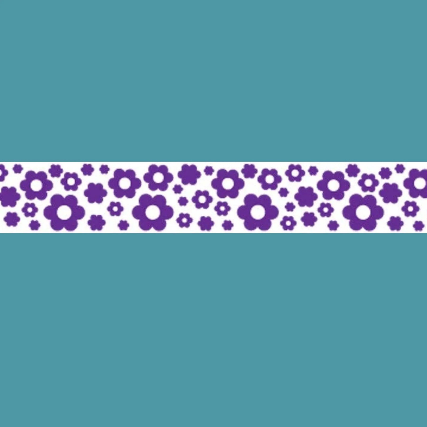 Pen Deco Craft Tape Roller - Purple Flowers | Plus