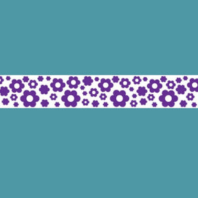 Pen Deco Craft Tape Roller - Purple Flowers | Plus