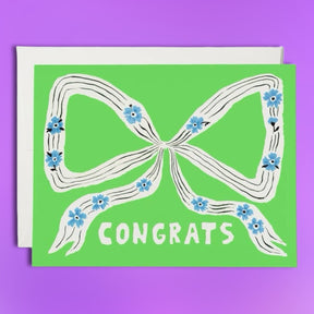 Perfect Bow Congrats Greeting Card A2 - Blank - Congrats