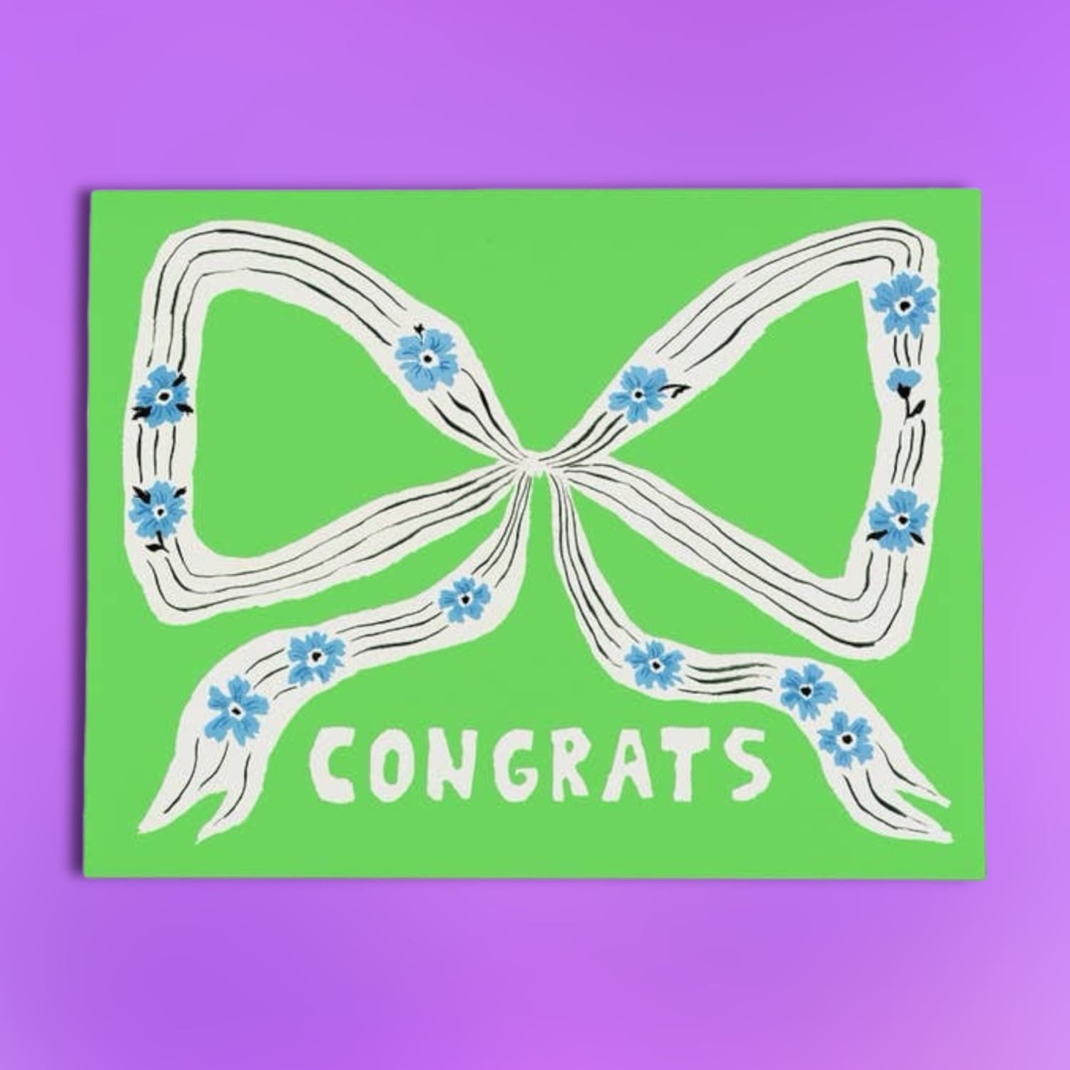 Perfect Bow Congrats Greeting Card A2 - Blank - Congrats