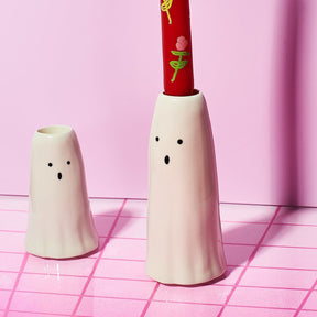 Phantom Ghost Candle Holder - Short Boo - Candle Holders -