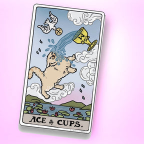 Ping Hatta Sticker - Ace Of Cups Cat Lover Meme Decorative