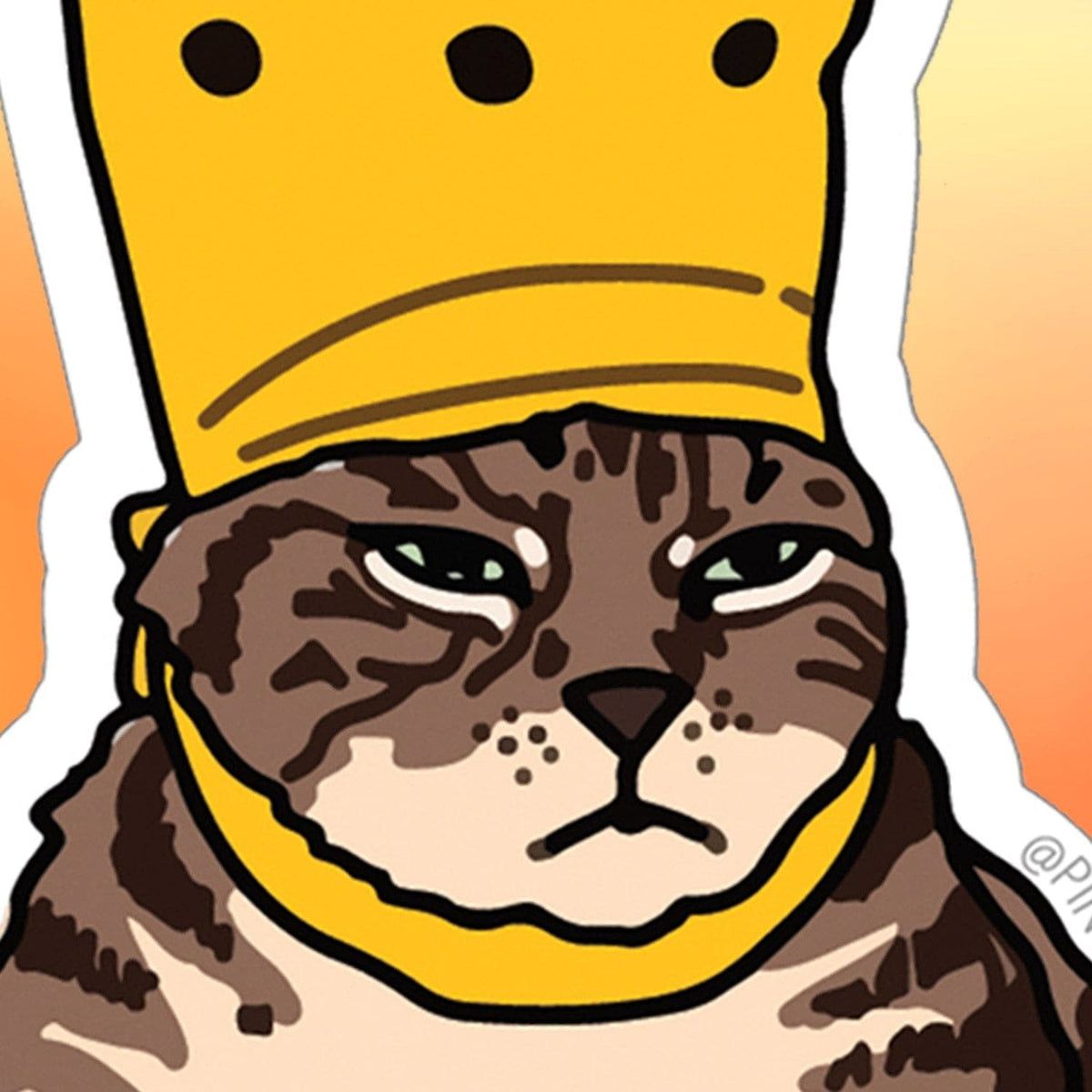 Ping Hatta Sticker - Croc Cat Animal Novelty - Artist Made
