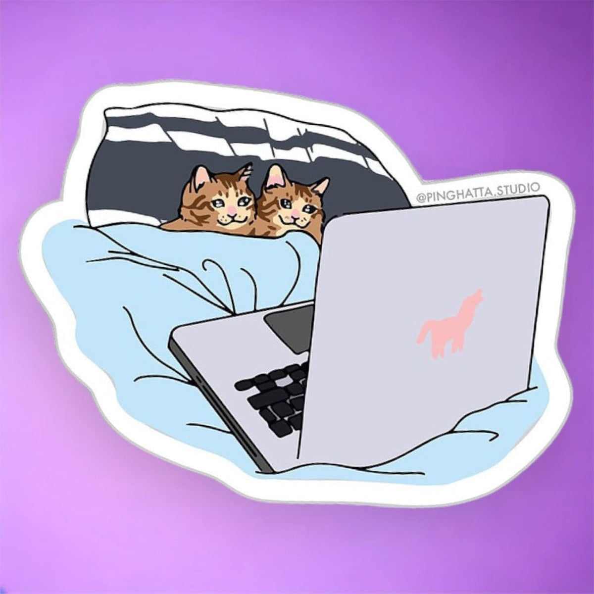Ping Hatta Sticker - Netflix Cats Back To School - Bff