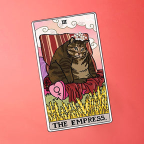 Ping Hatta Sticker - Tarot Cat The Empress Animal Novelty
