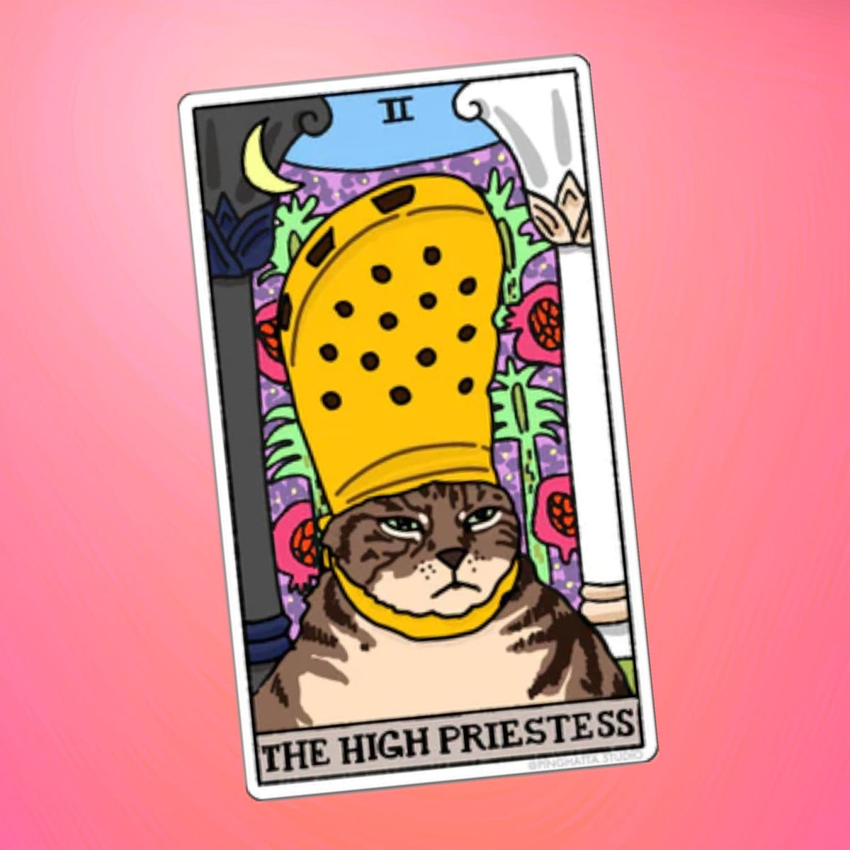 Ping Hatta Sticker - Tarot Cat The High Priestess 0822