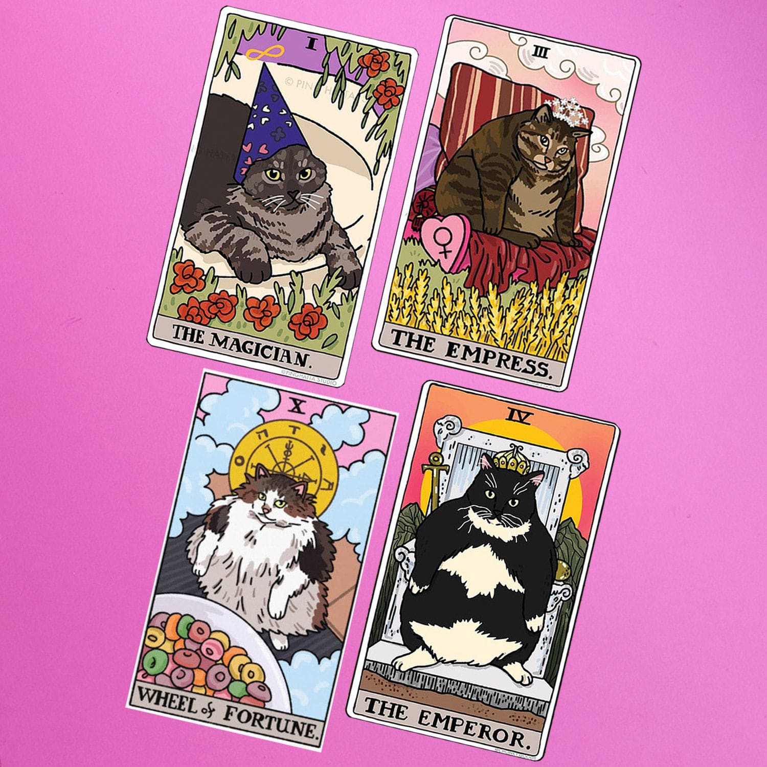 Ping Hatta Sticker Tarot Cat 4 Pack 0622 - Q222