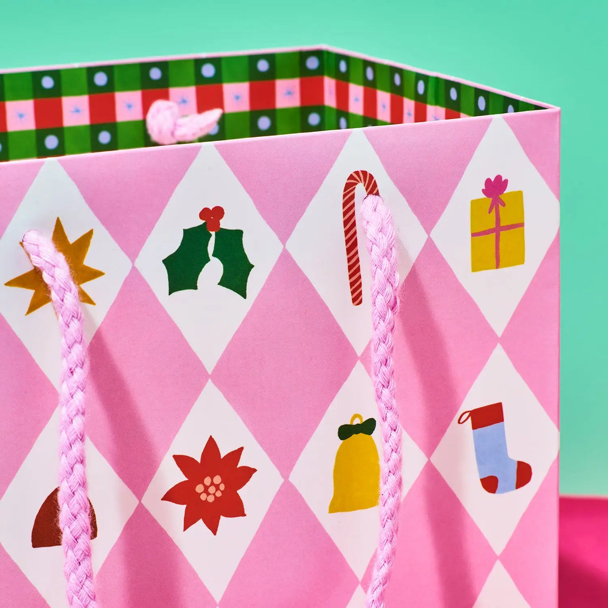 Pink Diamonds Gift Bag Small Holiday | Friends Nyc Brooklyn