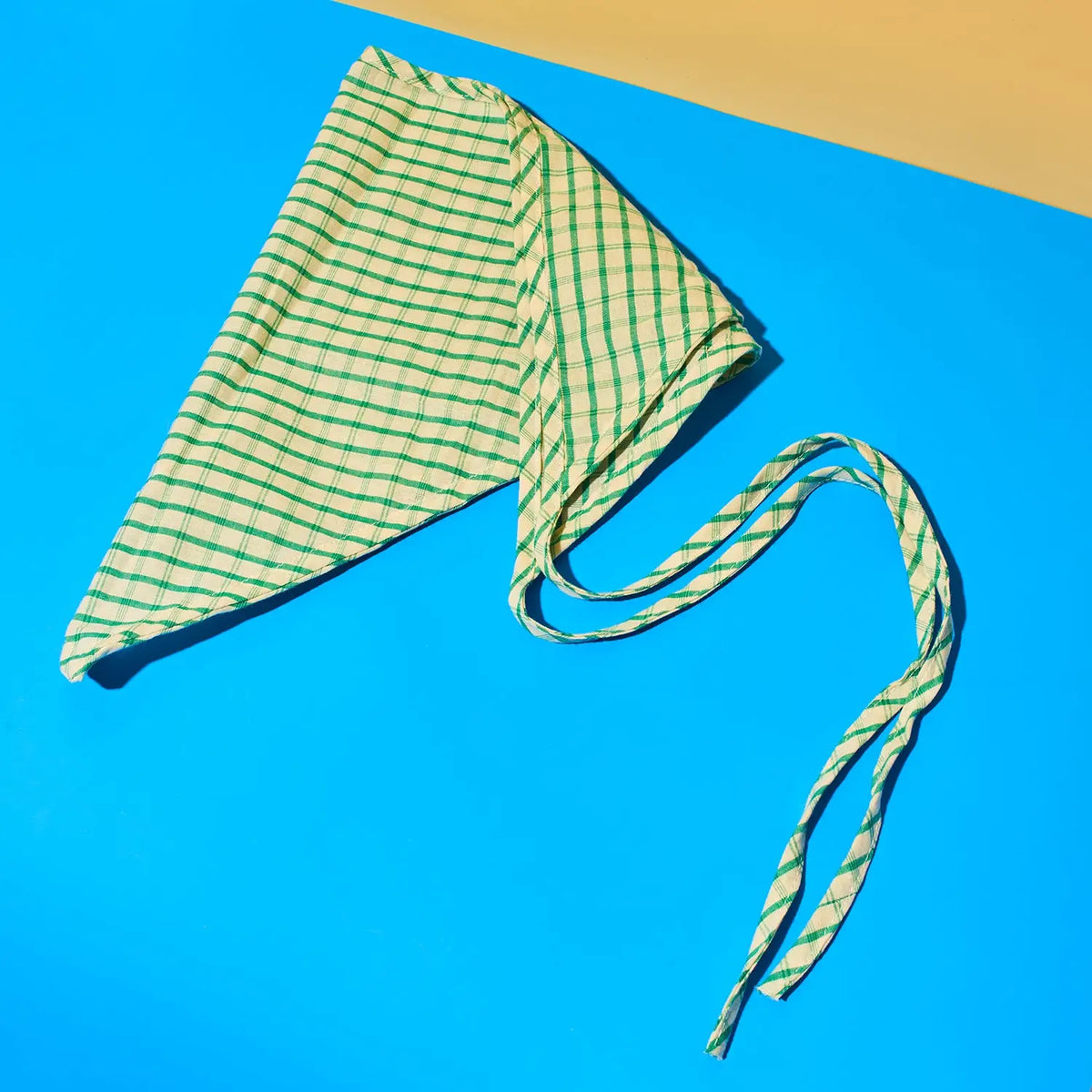 Plaid Triangle Headscarf Bandana - Green Haila | Friends