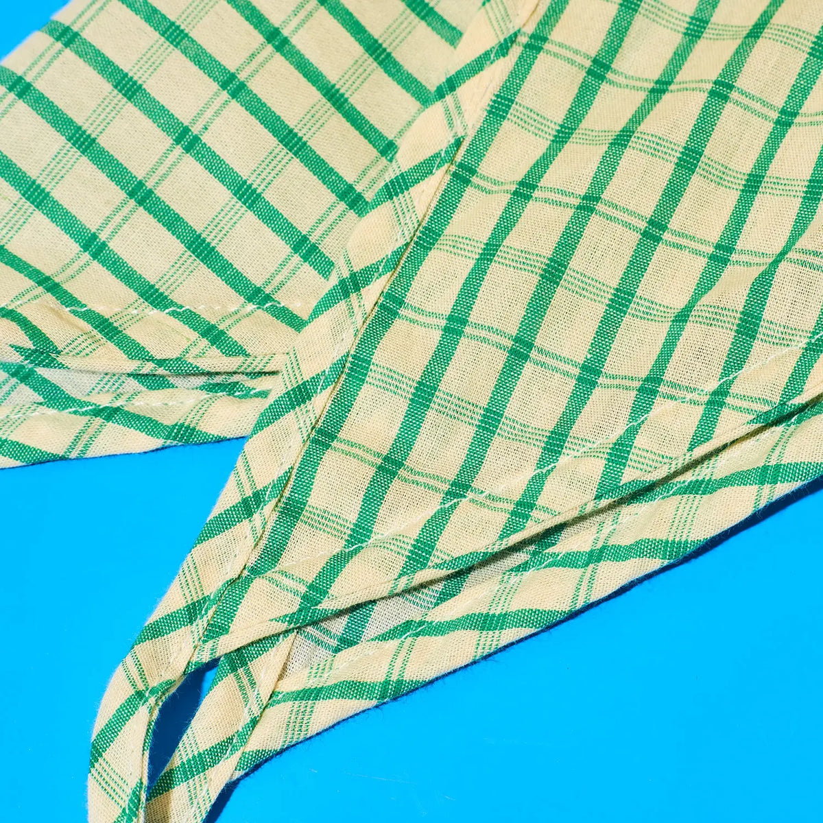 Plaid Triangle Headscarf Bandana - Green Haila | Friends
