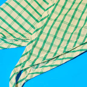 Plaid Triangle Headscarf Bandana - Green Haila | Friends