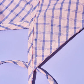 Plaid Triangle Headscarf Bandana - Purple Haila | Friends